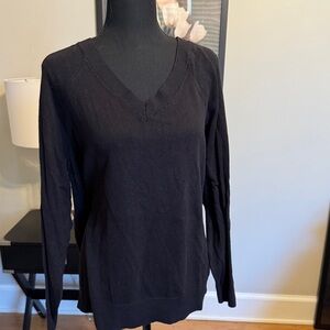 Lucky Brand Black V-Neck Women's Sweater